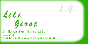 lili girst business card